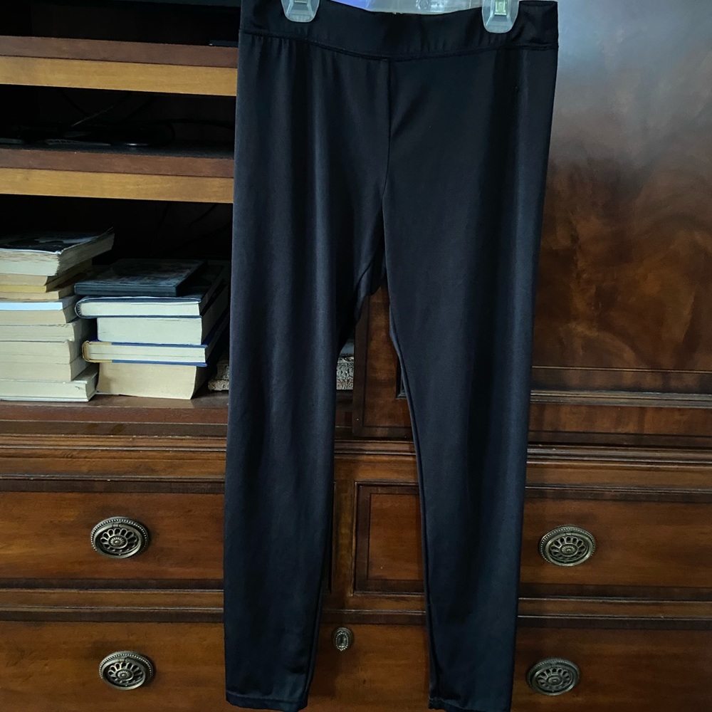Justice black leggings size 18